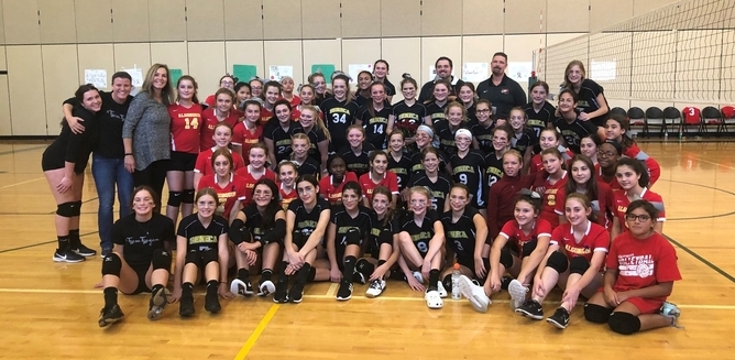 Seneca-Algonquin Volleyball Dual Team Photo 2019